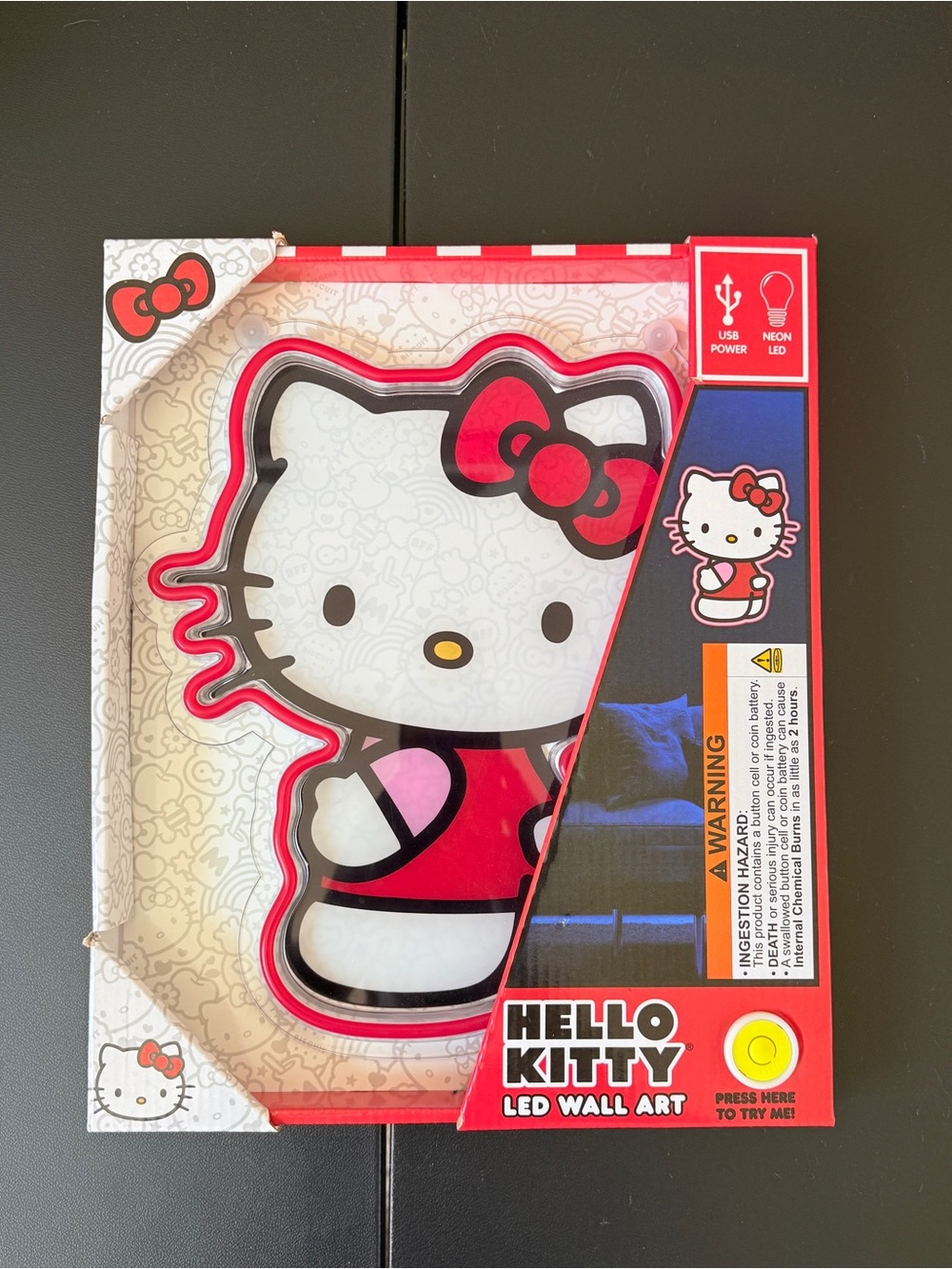 Hello Kitty Sanrio Led Wall Art Neon Light Box NWT